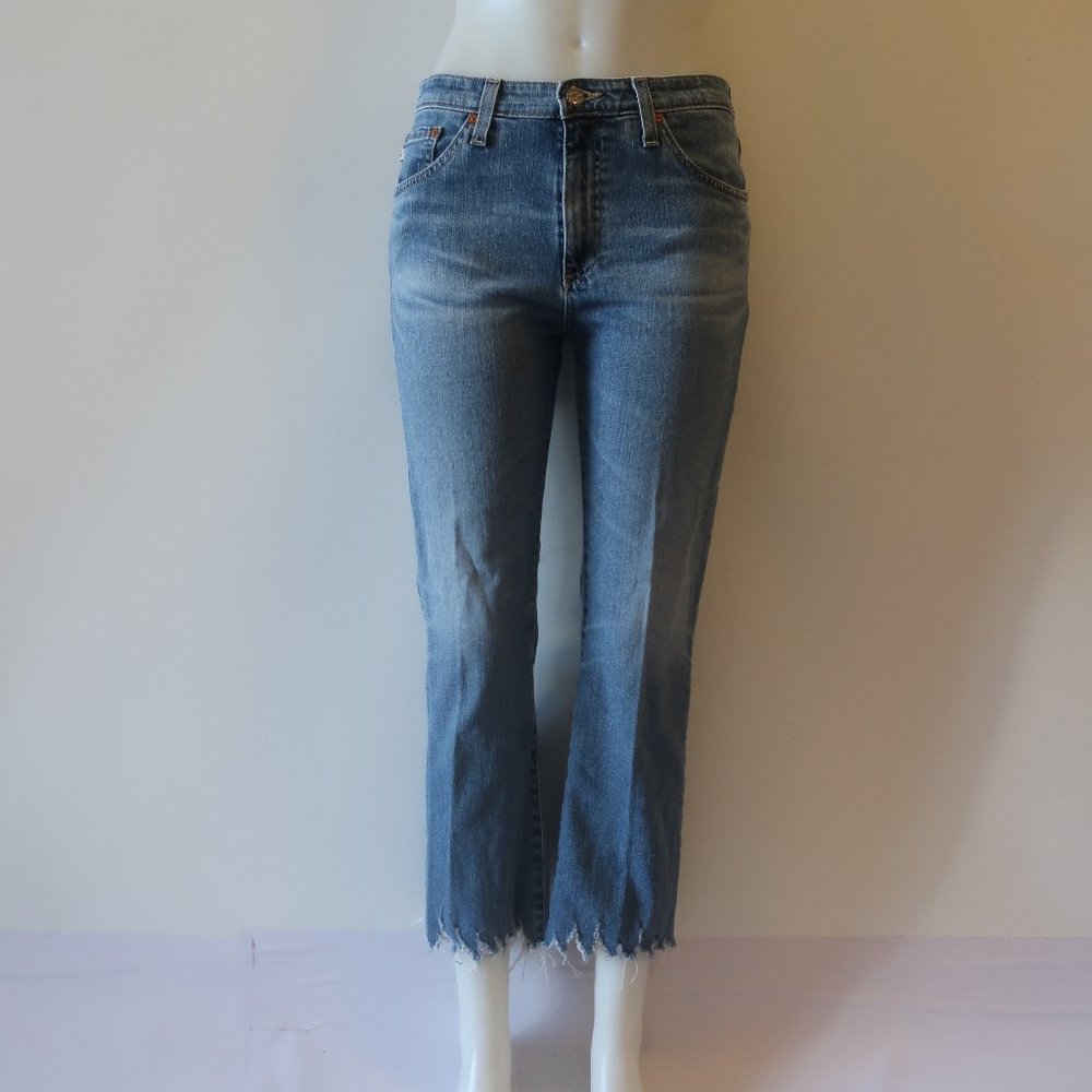 *Womens AG Adriano Goldschmied AG-44997 Blue Cropped Denim Jeans 29R